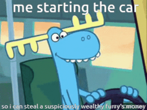 Happy Tree Friends Lumpy Start Car GIF