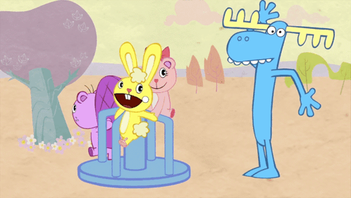 Happy Tree Friends Plays Playground GIF