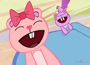Happy Tree Friends Toothy Blown By Wind GIF