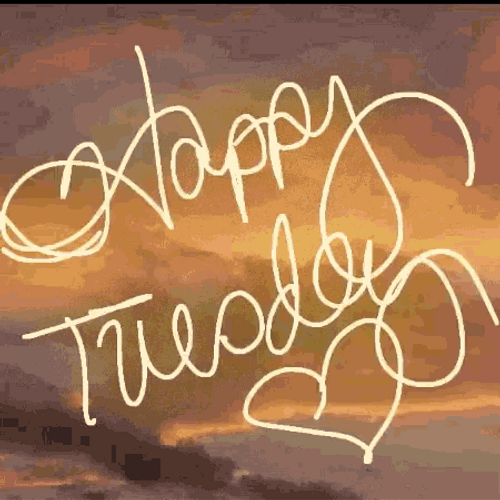 Happy Tuesday Aesthetic Calligraphy GIF