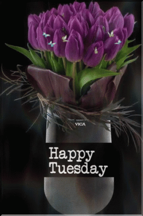 Happy Tuesday Bouquet Of Flowers GIF