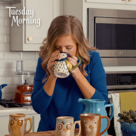 Happy Tuesday Funny Hot Coffee GIF
