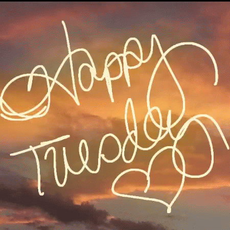 Happy Tuesday Sign With Heart