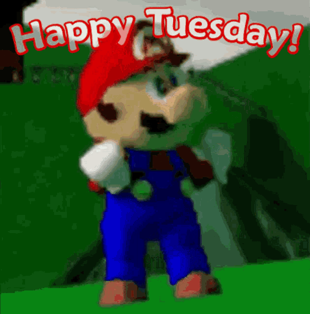 Happy Tuesday Super Mario GIF