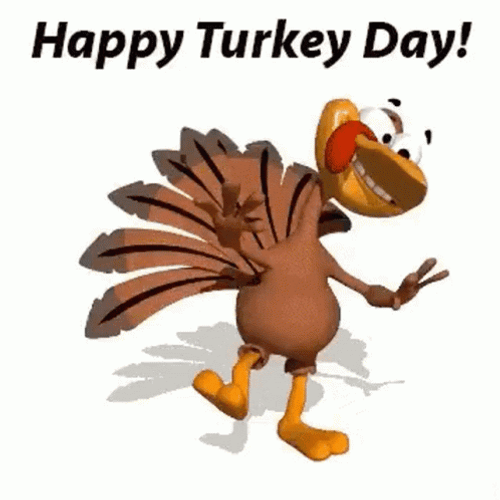 Happy Turkey Day Dancing Turkey  GIF