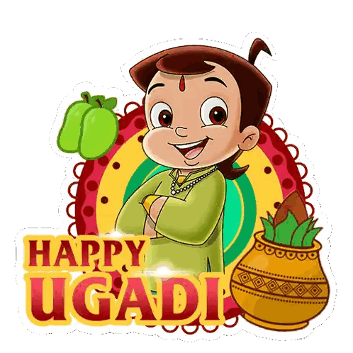 Happy Ugadi Boy Holding Green Pepper