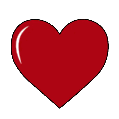 Happy Valentine Heart with Blue and Red