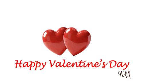 Happy Valentine's Day Card With Hearts