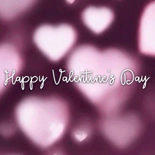 Happy Valentine's Day Greeting Card With Hearts GIF