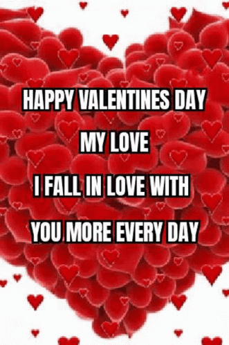 Happy Valentines Heart Bubbles GIF