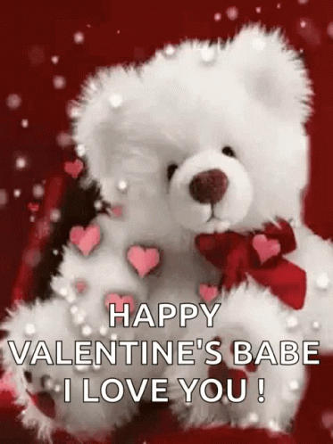 Happy Valentines Day Love You Teddy Bear GIF