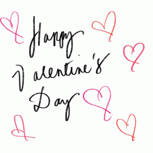Happy Valentines Simple Text Design GIF