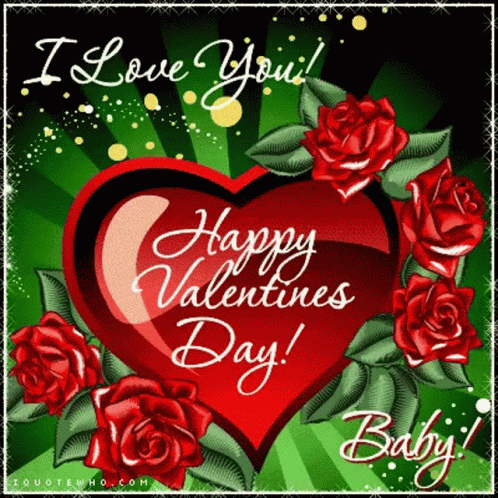 Happy Valentines Day Pretty Blooms GIF