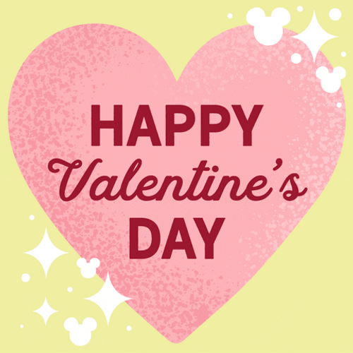 Happy Valentines Day Disney Heart GIF