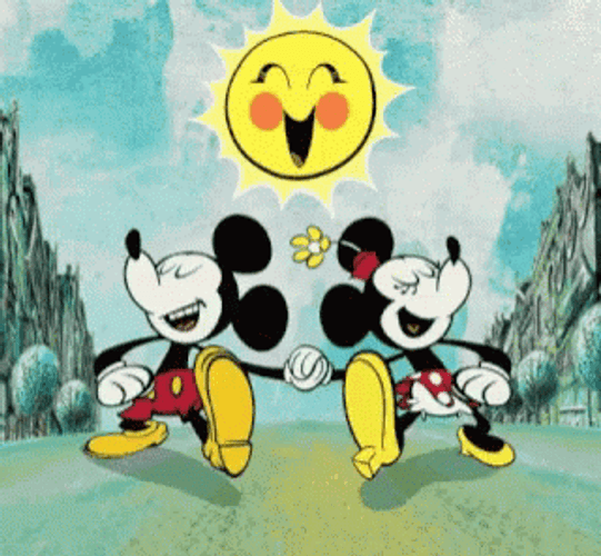 Happy Valentines Day Disney Mouse Sun GIF