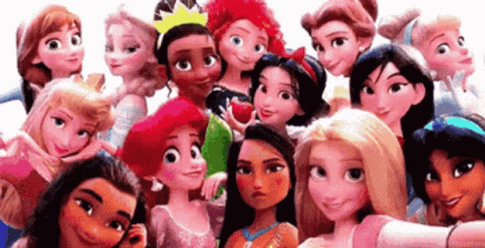 Happy Valentines Day Disney Princesses GIF