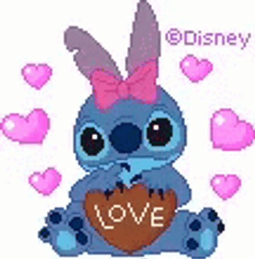 Happy Valentines Day Disney Stitch GIF