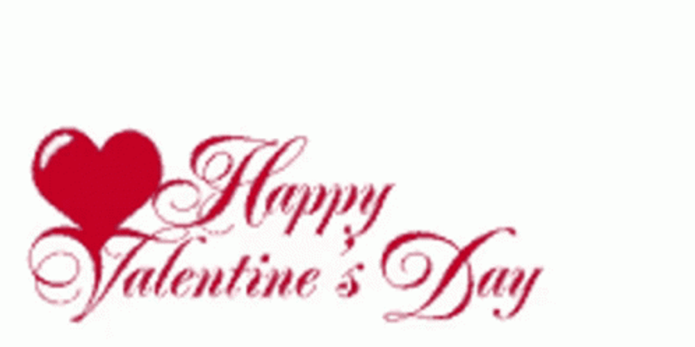 Happy Valentines Day Flashing Hearts GIF