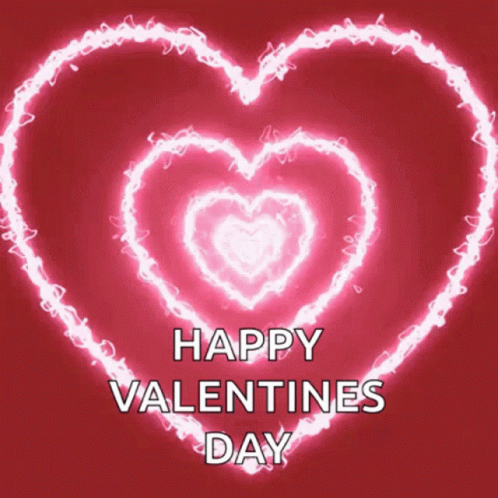 Happy Valentines Day Sisters Animated Heart Loop GIF