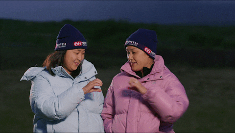 Happy Valentines Day Sisters Hand Hearts GIF