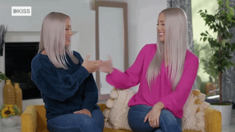 Happy Valentines Day Sisters Secret Hand Shake GIF