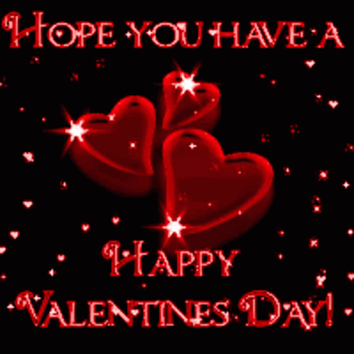 Happy Valentines Day Sisters Sparkling Hearts GIF