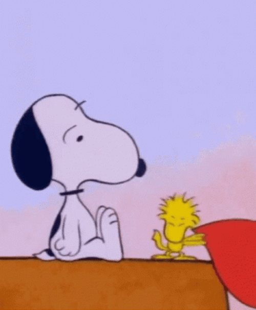 Happy Valentines Day Snoopy And Woodstock GIF