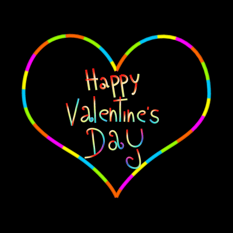 Happy Valentines Day Son Colorful Heart GIF