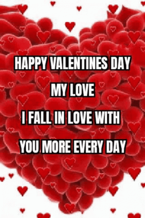 Happy Valentines Heart Bubbles GIF