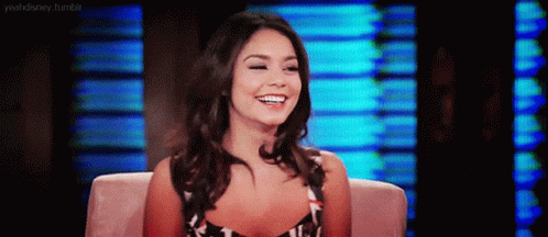 Happy Vanessa Hudgens Giggle GIF