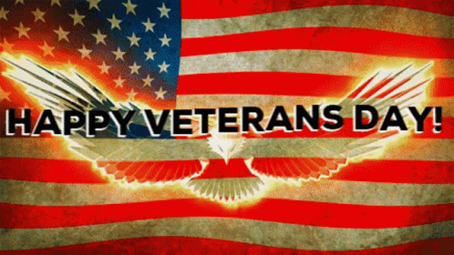 Happy Veterans Day American Flag