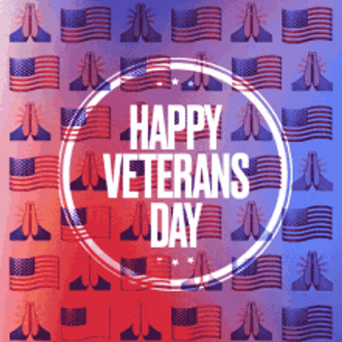 Happy Veterans Day Flag And Prayer GIF