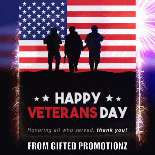 Happy Veterans Day Honoring Thank You Gifted Promotionz
