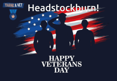 Happy Veterans Day Poster With Flag