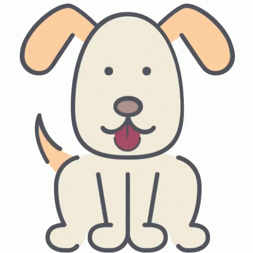 Happy Waggling Tail Dog Day GIF