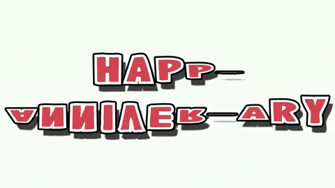 Happy Wedding Anniversary Flipping Interactive Art GIF