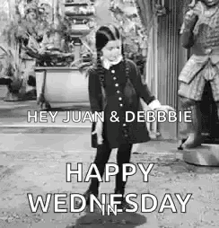Happy Wednesday Addams Dancing Old Clip GIF