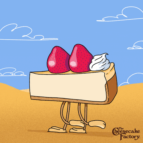 Happy Wednesday Cheesecake Cartoon GIF