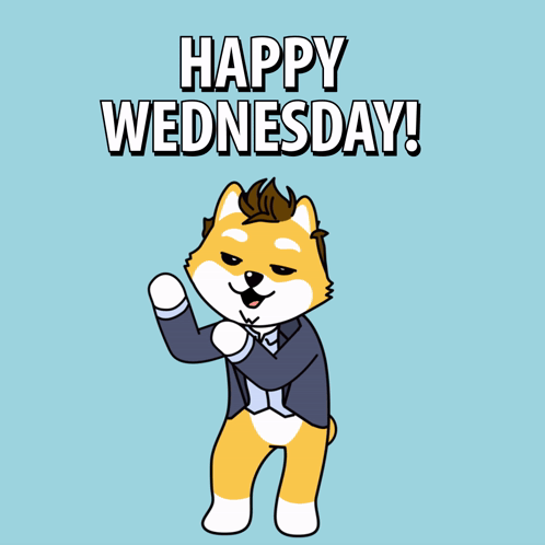 Happy Wednesday Dog in Suit