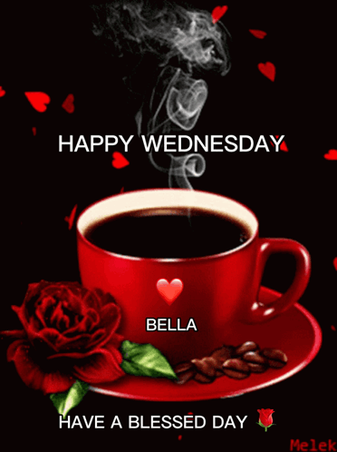 Happy Wednesday Red Coffee Cup