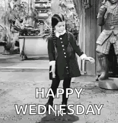 Happy Wednesday Vintage Wednesday Addams Dancing Meme GIF