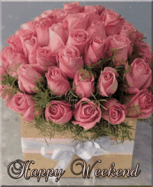 Happy Weekend Bouquet Roses GIF