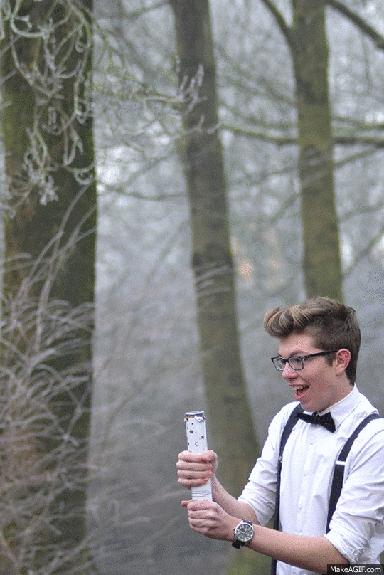 Happy Weekend Confetti Celebration In The Woods Yay GIF