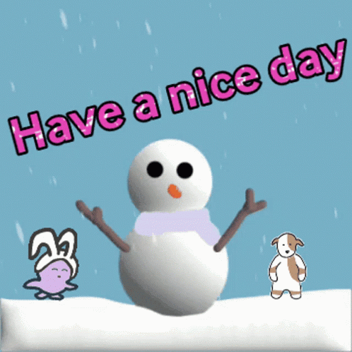Happy Winter Saturday Nice Snowman GIF