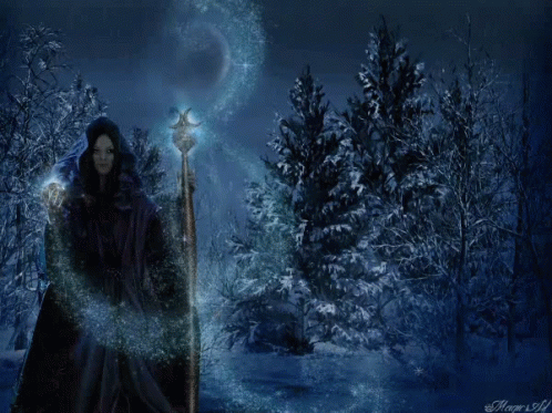 Happy Winter Solstice Witch GIF