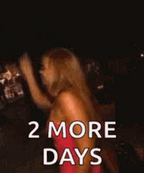 Happy Woman Dancing 2 More Days GIF