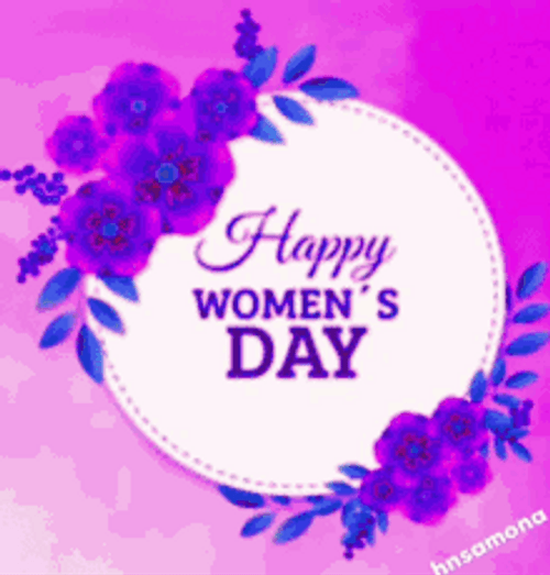 Happy Womens Day Purple Beach GIF