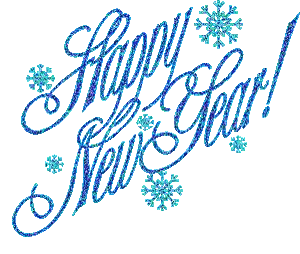 Happy Word Surrounded by Snowflakes and Sparkles