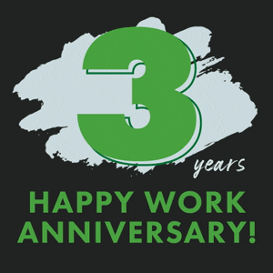 Happy Work Anniversary 3 Years GIF