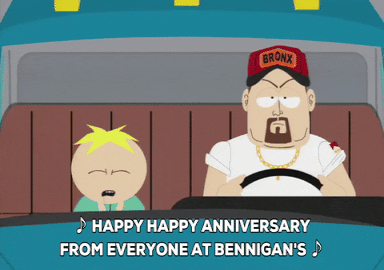 Happy Work Anniversary Butters Stotch GIF